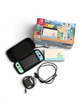 Nintendo Switch Animal Crossing Special Edition 32GB Console Bundle *read desc.